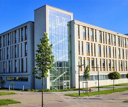 Outside view of dental school building