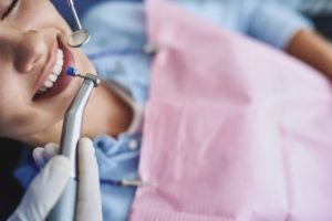 woman excited about teeth whitening in Mount Vernon